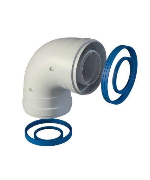 CODO SALIDA DE GASES COAXIAL 90º H-H 80/110 CODO SALIDA DE GASES COAXIAL 90º H-H 80/110